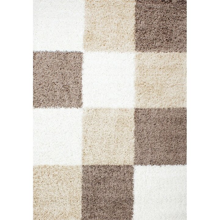 Hochflor Teppich - Cube Mokka - 2