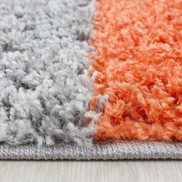 Hochflor Teppich - Cube Terrakotta - 3