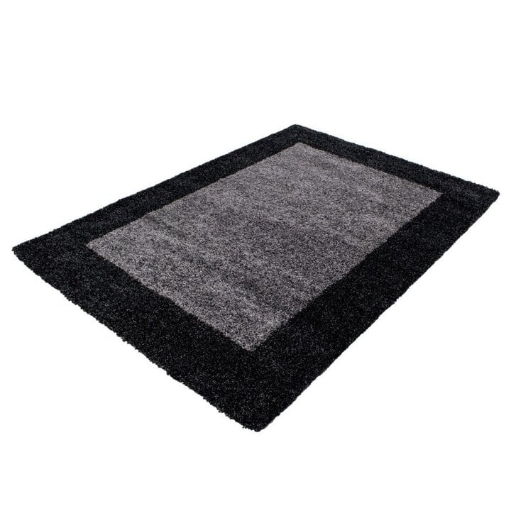 Hochflor Teppich - Edge Schwarz - 1