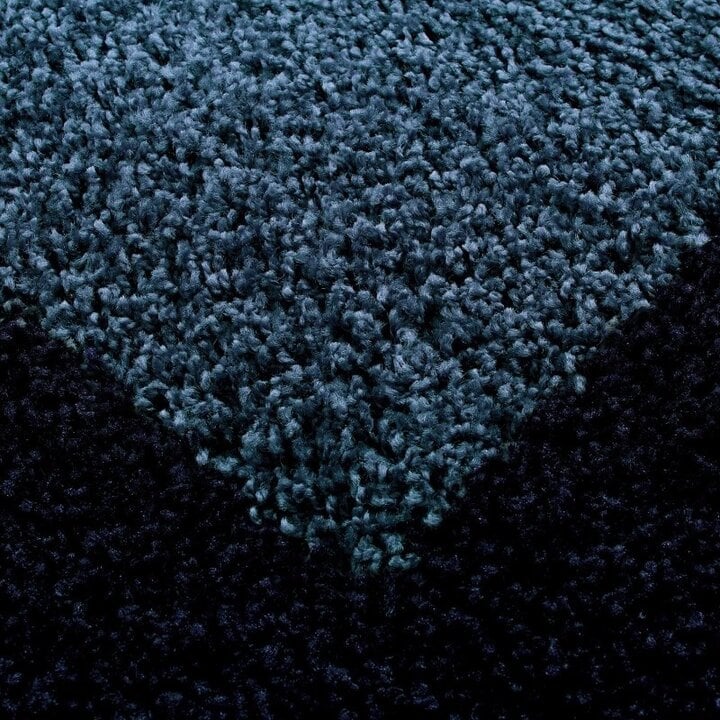 Hochflor Teppich - Edge Blau - 3