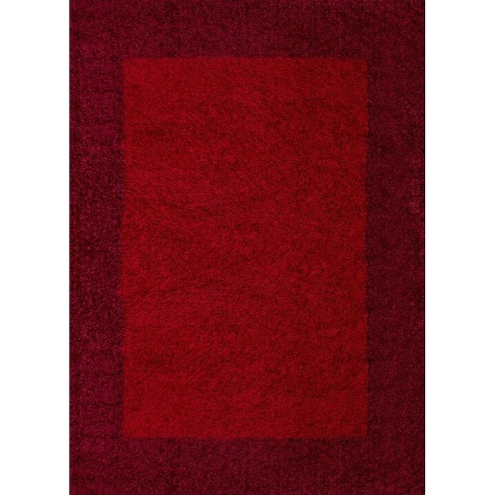 Hochflor Teppich - Edge Rot - 2