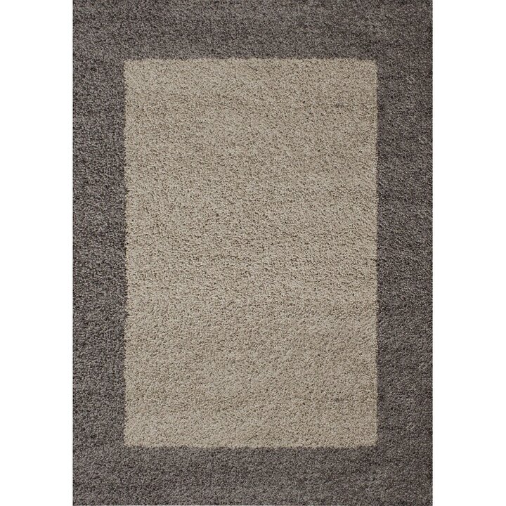 Hochflor Teppich - Edge Taupe - 2