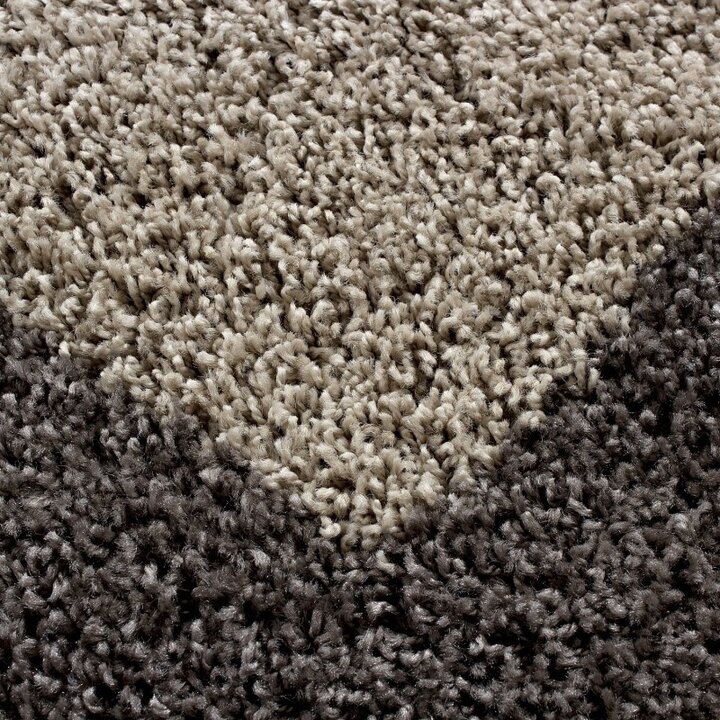 Hochflor Teppich - Edge Taupe - 3