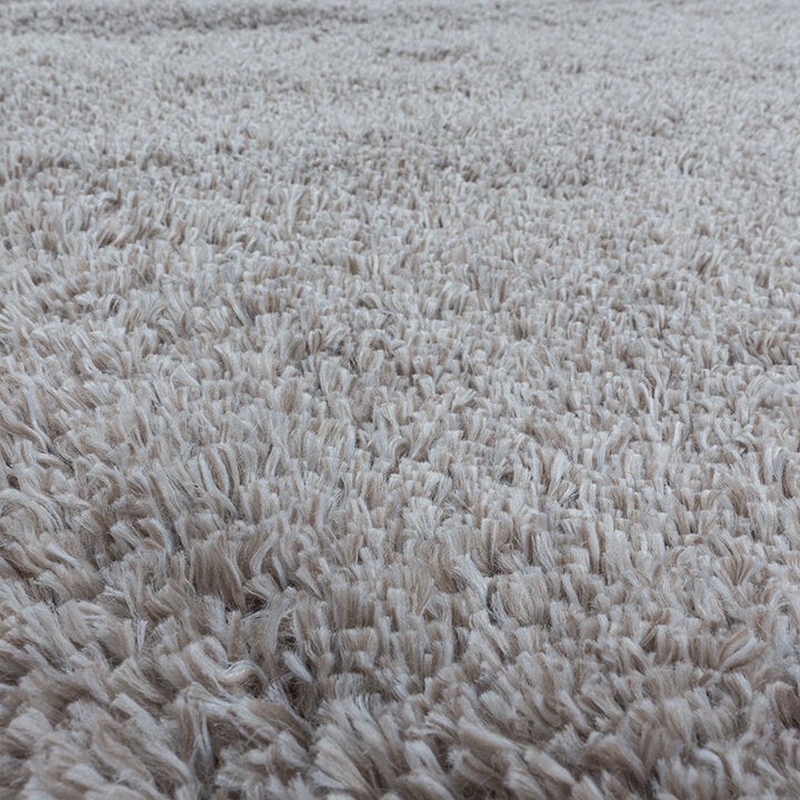 Hochflor Teppich Rund - Fuzzy Beige - 1