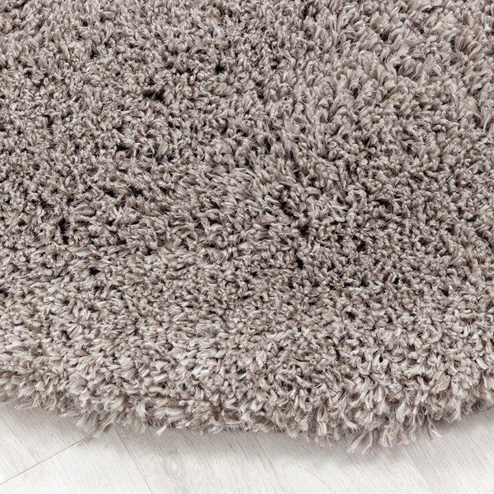 Hochflor Teppich Rund - Fuzzy Beige - 2