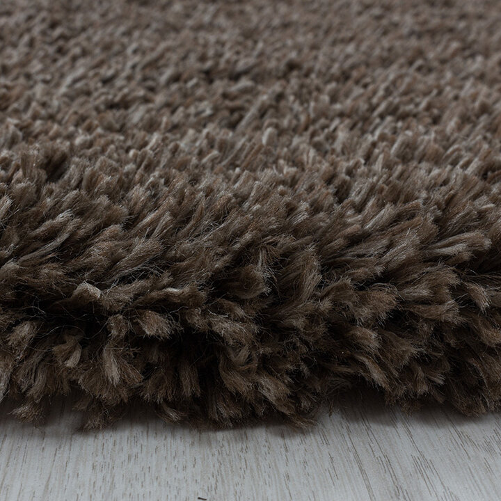 Hochflor Teppich - Fuzzy Braun - 3