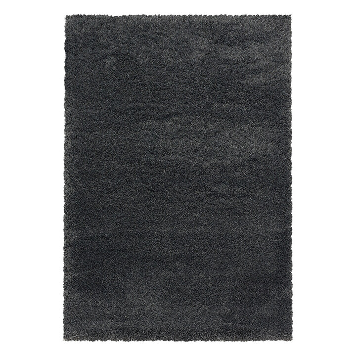 Hochflor Teppich - Fuzzy Dunkelgrau - 1