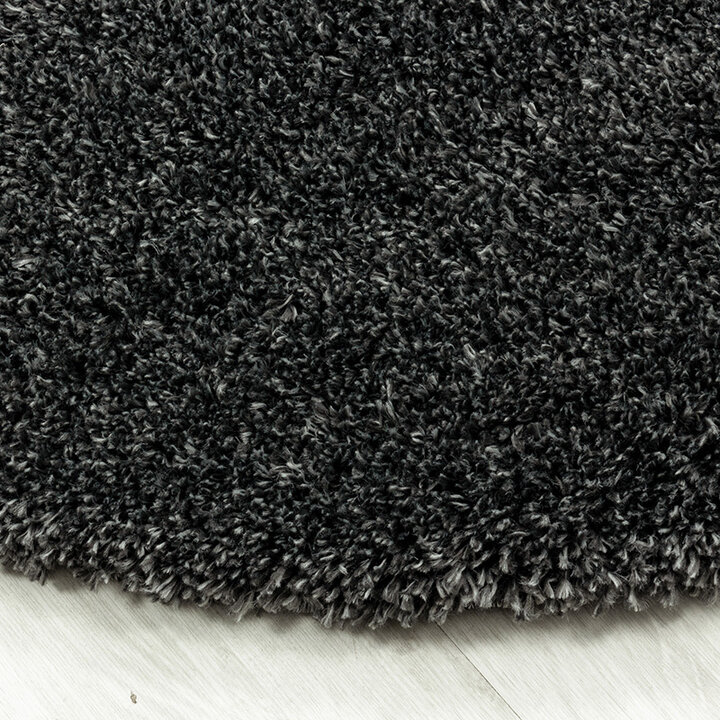 Hochflor Teppich Rund - Fuzzy Dunkelgrau - 2