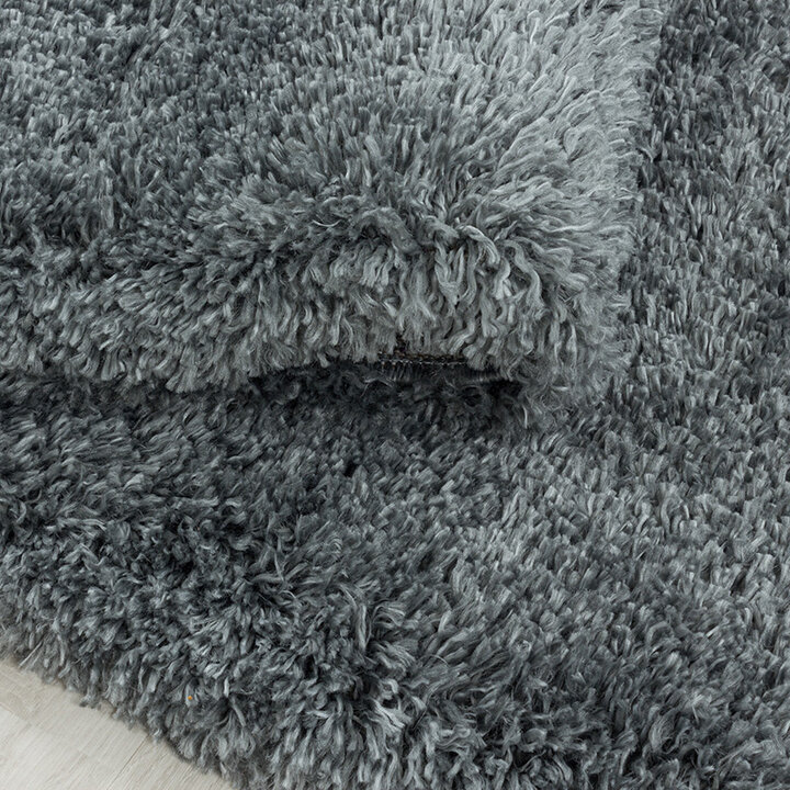Hochflor Teppich - Fuzzy Grau - 5