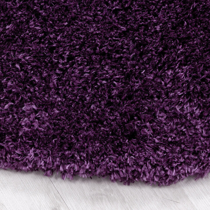 Hochflor Teppich Rund - Fuzzy Lila - 2
