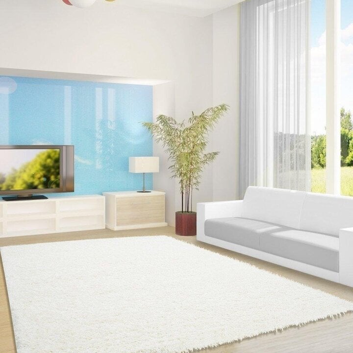 Hochflor Teppich - Life Creme Weiß - 5