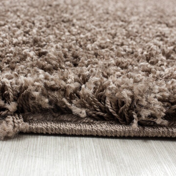 Hochflor Teppich - Life Hellbraun - 2
