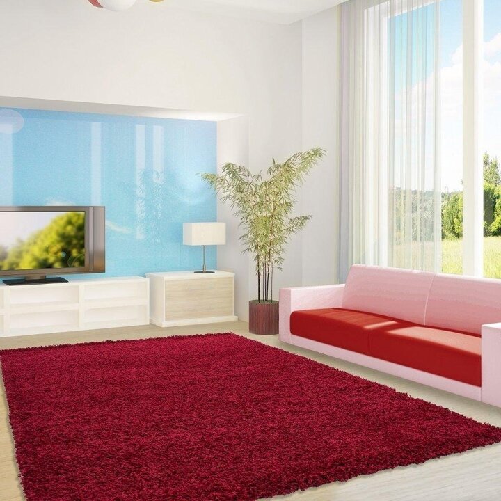 Hochflor Teppich - Life Rot - 5