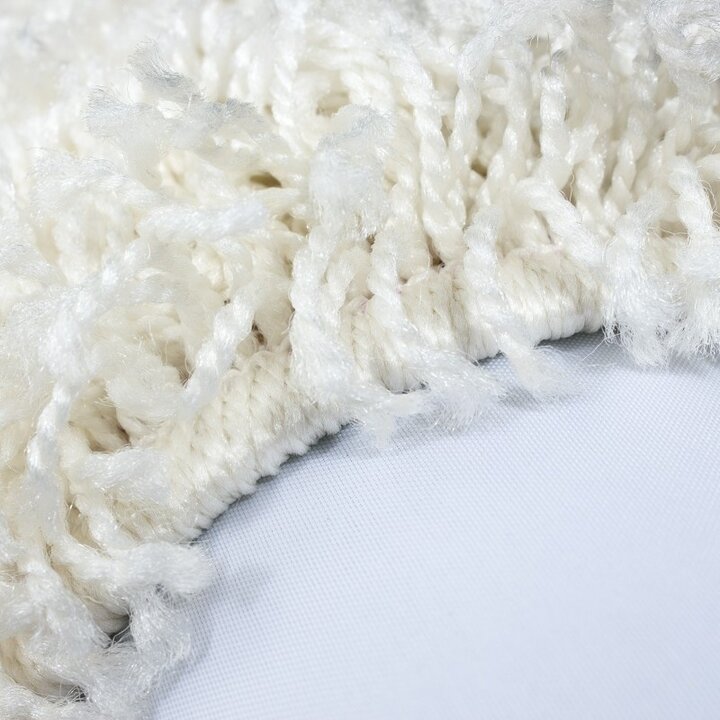 Hochflor Teppich Rund - Life Creme Weiß - 2