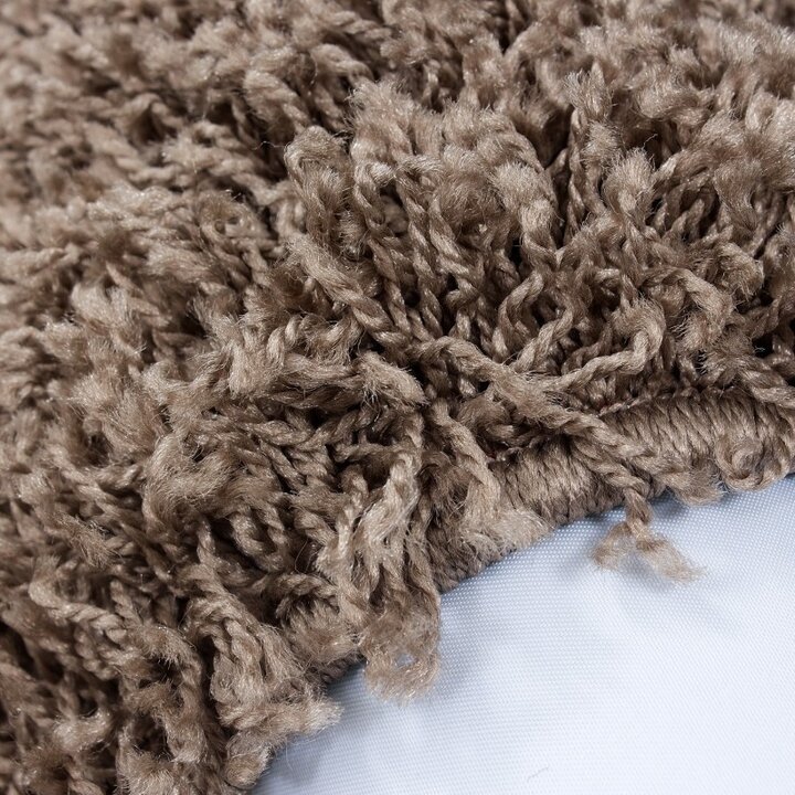 Hochflor Teppich Rund - Life Hellbraun - 2