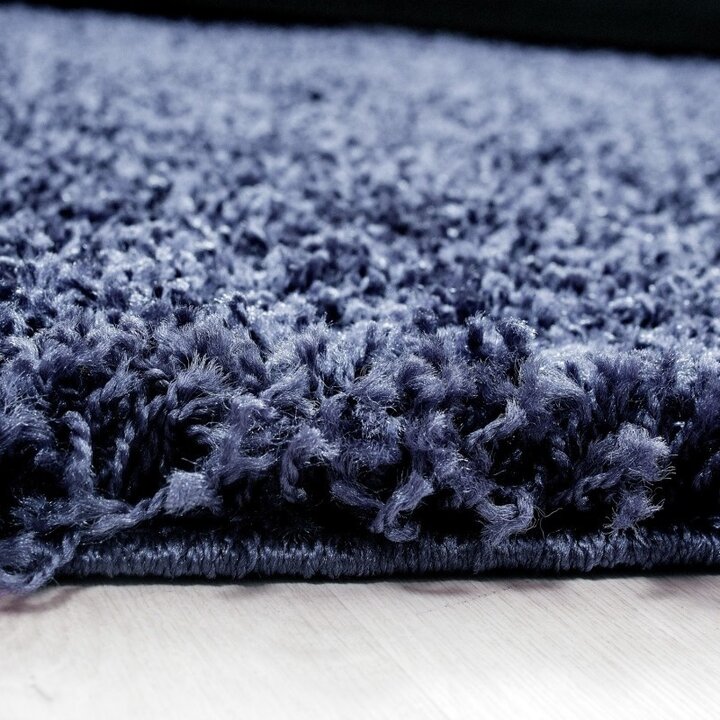Hochflor Teppich Rund - Life Blau  - 1