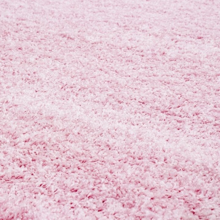 Hochflor Teppich Rund - Life Rosa - 2