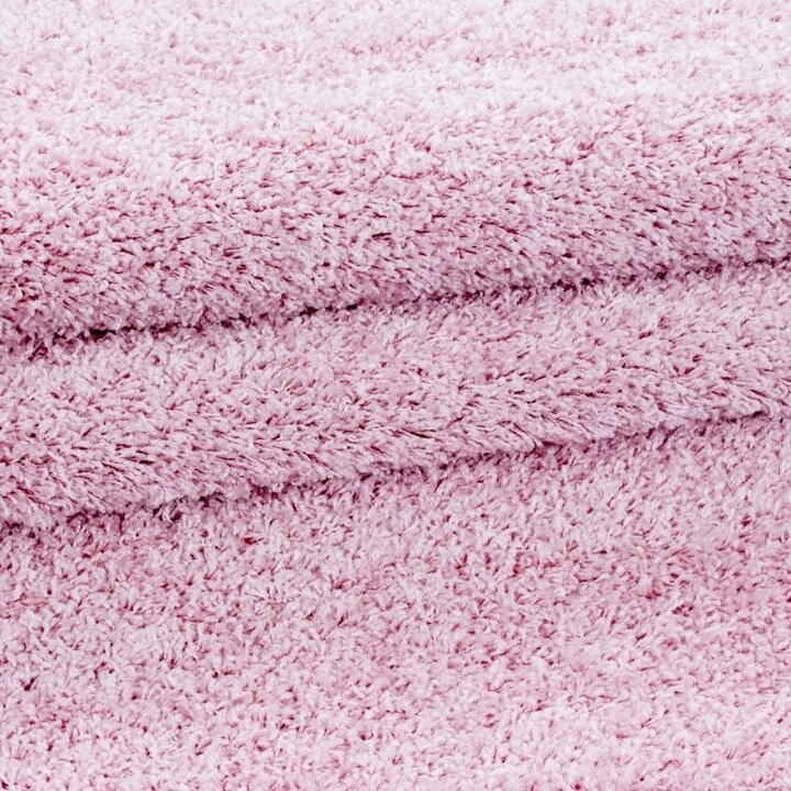 Hochflor Teppich Rund - Life Rosa - 3