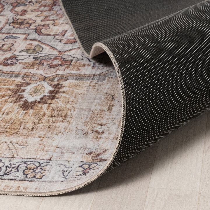 Orientteppich - Leyla Medaillon Taupe - 6