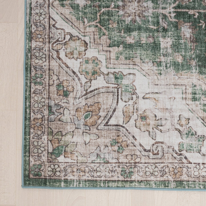 Orientteppich - Leyla Medaillon Grün - 4