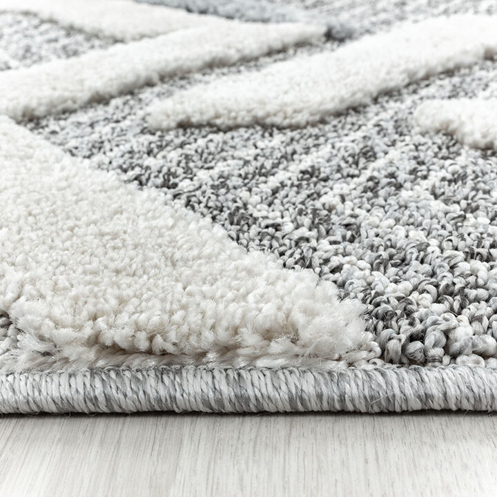 Teppich Skandinavisch - Pitea Panel Grau Creme - 3