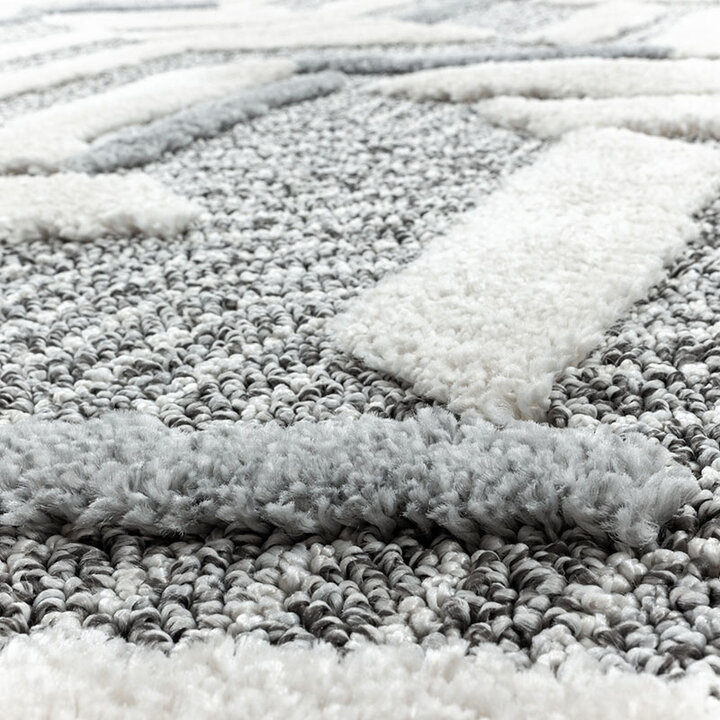 Teppich Skandinavisch - Pitea Panel Grau Creme - 6