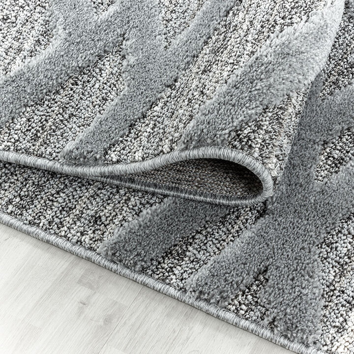 Teppich Skandinavisch Rund - Pitea Double Grau - 2