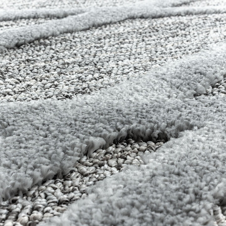 Teppich Skandinavisch Rund - Pitea Double Grau - 4