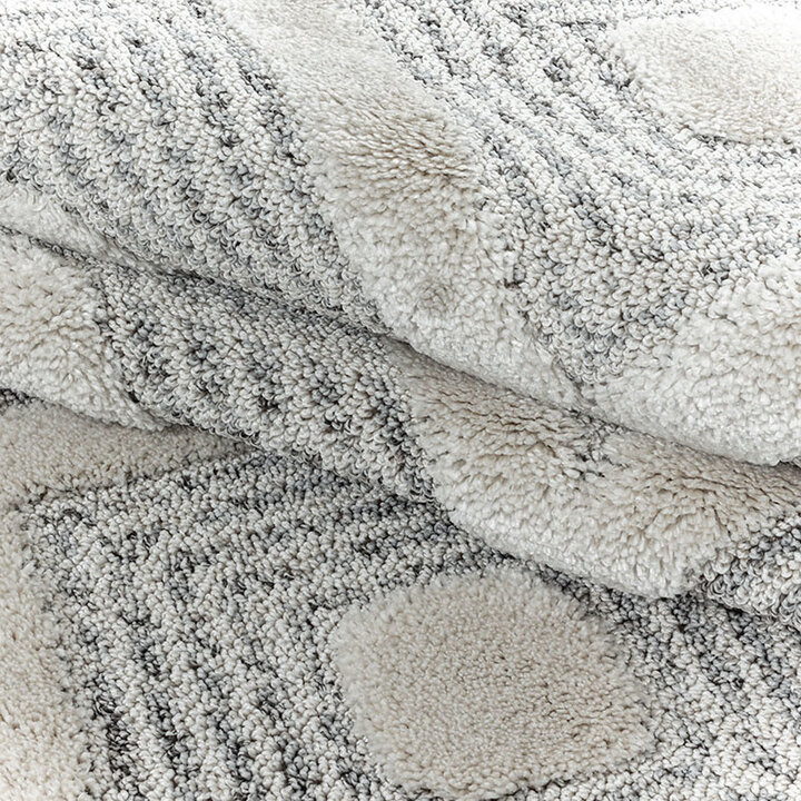 Teppich Skandinavisch Rund - Pitea Ethno Creme Grau - 3
