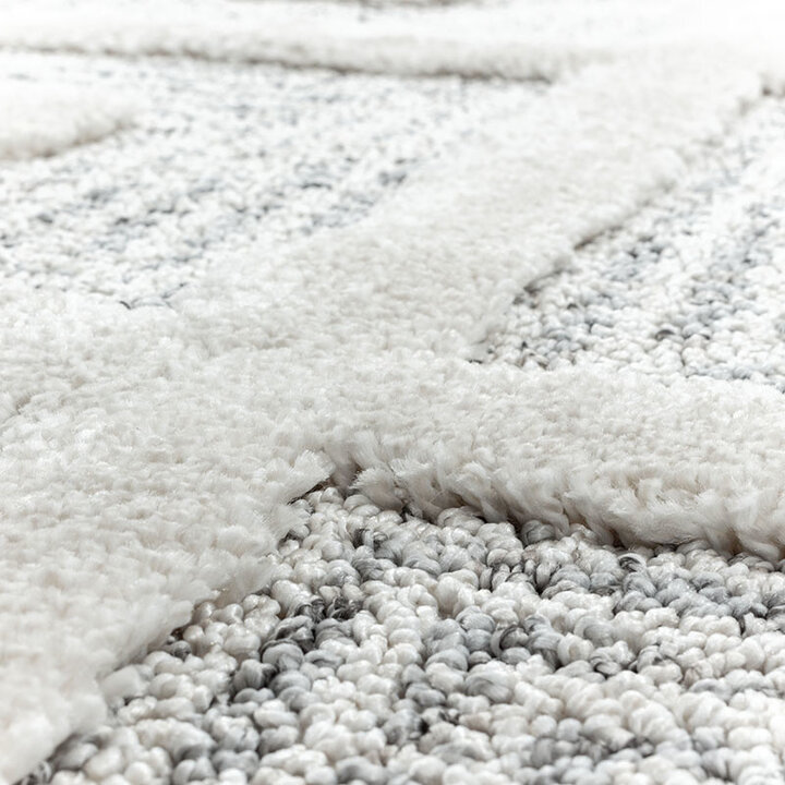 Teppich Skandinavisch Rund - Pitea Ethno Creme Grau - 4