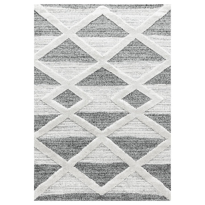 Teppich Skandinavisch - Pitea Lines Grau Creme - 1