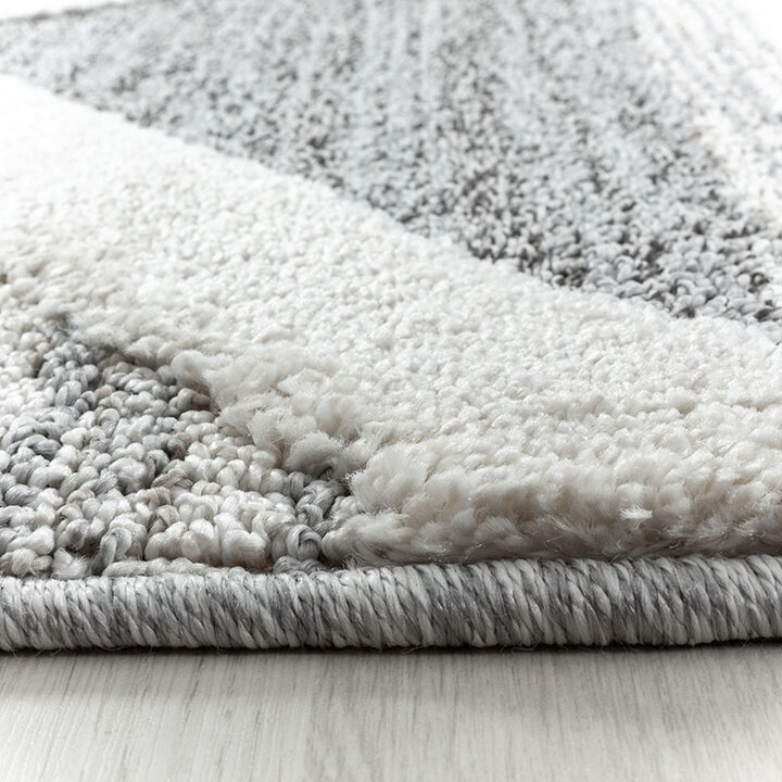 Teppich Skandinavisch - Pitea Lines Grau Creme - 3
