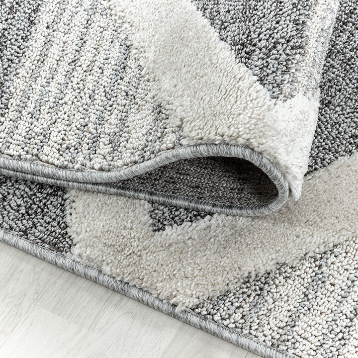 Teppich Skandinavisch - Pitea Lines Grau Creme - 4