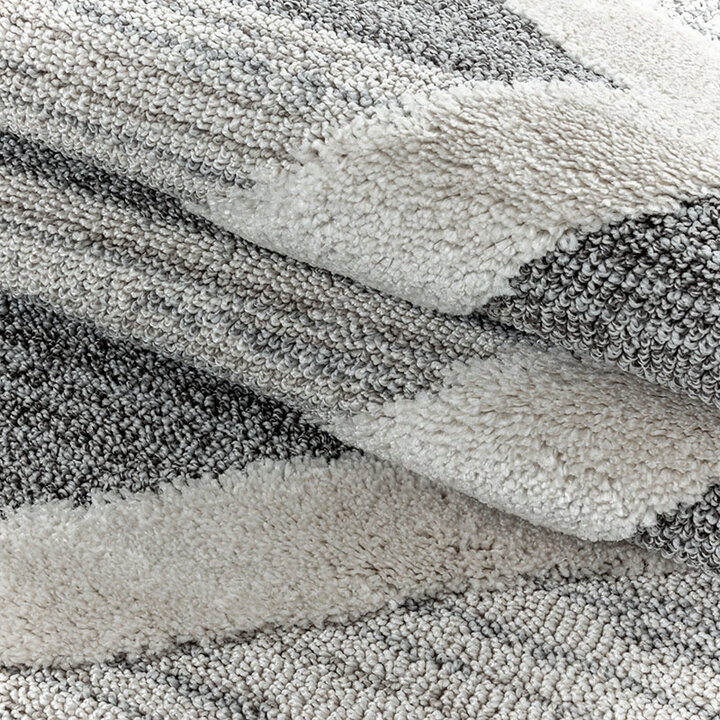 Teppich Skandinavisch - Pitea Lines Grau Creme - 5
