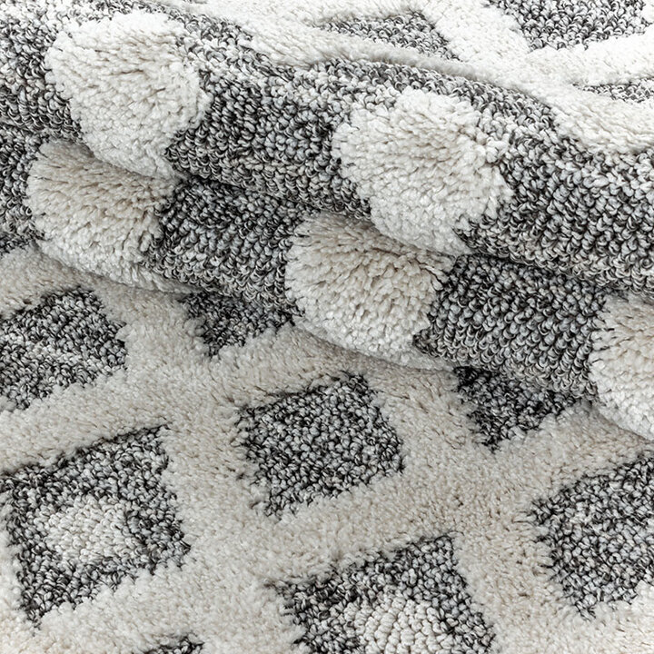 Teppich Skandinavisch Rund - Pitea Knot Grau Creme - 3