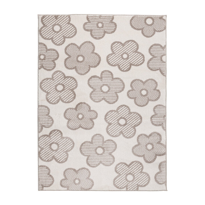 Teppich Kinderzimmer - Bowie Blume Creme - 1