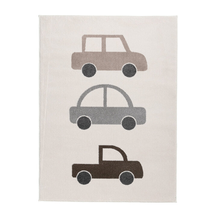 Teppich Kinderzimmer - Bowie Auto Creme - 1