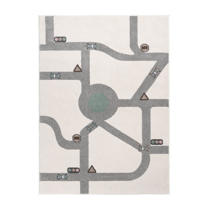 Teppich Kinderzimmer - Bowie Autobahn Creme - 1