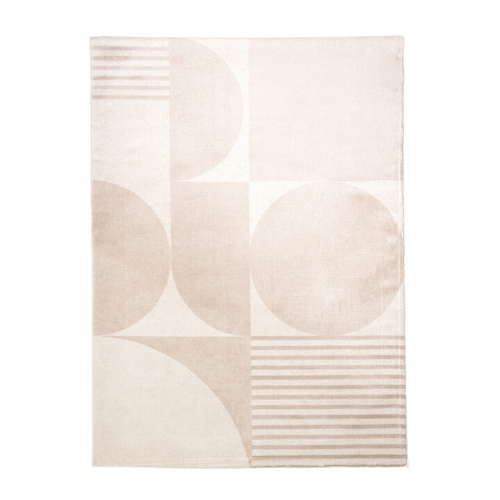 Skandinavischer Teppich - Aurora Circles Beige - 1