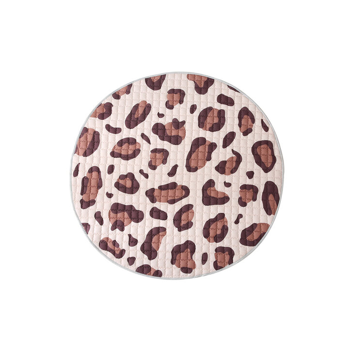 Spielteppich Baby Rund - Noa Panter-Druck Braun - 1