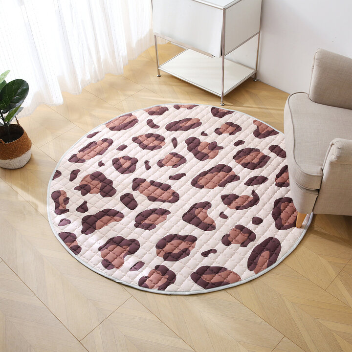 Spielteppich Baby Rund - Noa Panter-Druck Braun - 2