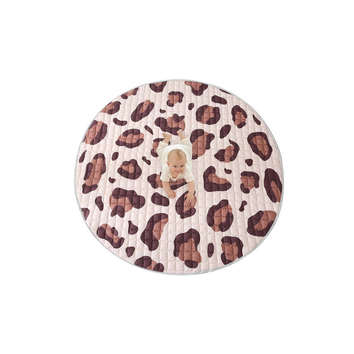 Spielteppich Baby Rund - Noa Panter-Druck Braun - 3