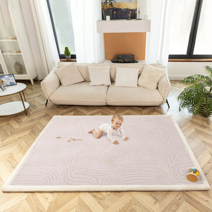 Spielmatte Baby - Ozzy Lines Rosa  - 5