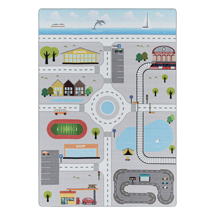 Spielteppich - Pleun Autobahn Grau - 1