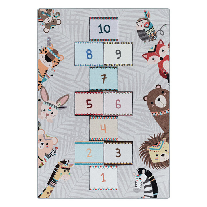 Spielteppich - Pleun Animals Hopscotch Grau - 1