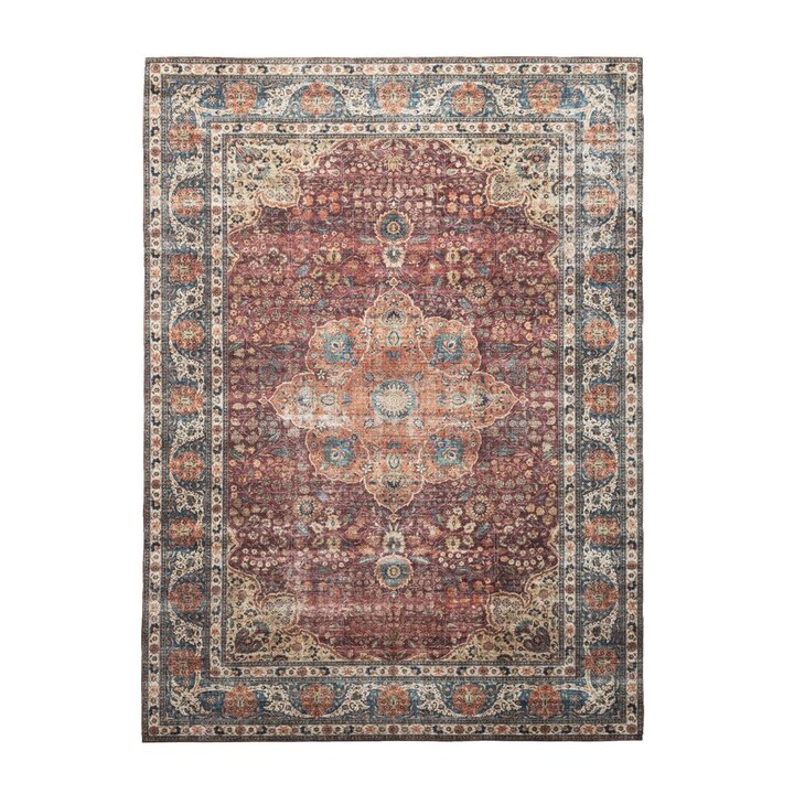 In- & Outdoor Teppich Vintage - Kairo Medaillon Bordeaux - 1