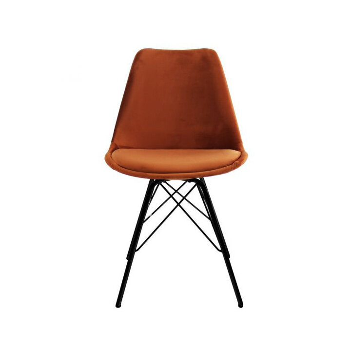 Samtstuhl - Orange - 1