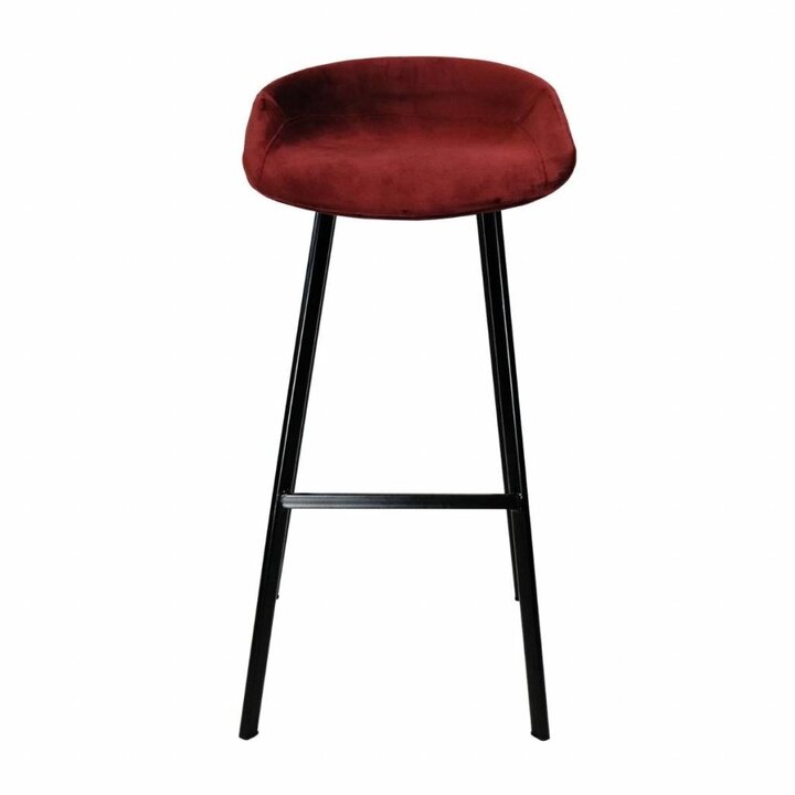 Barhocker Samt - Rot - 1