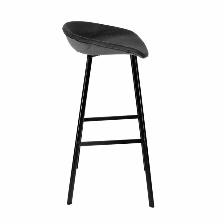 Barhocker Samt - Anthrazit - 2