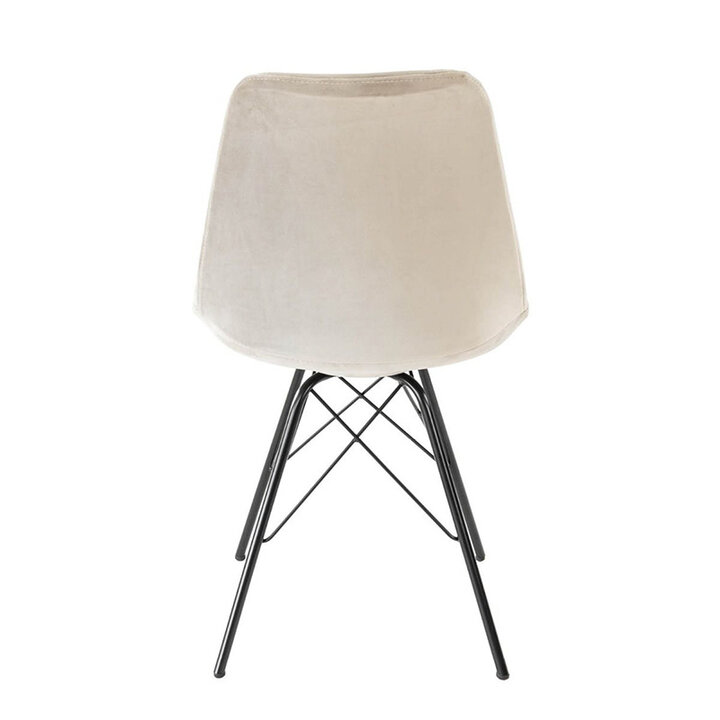Samtstuhl - Creme - 2